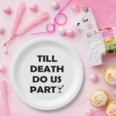 Bis zum Tod tun uns Party Classic & Basic Design Pappteller (Party)