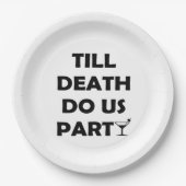 Bis zum Tod tun uns Party Classic & Basic Design Pappteller (Vorderseite)