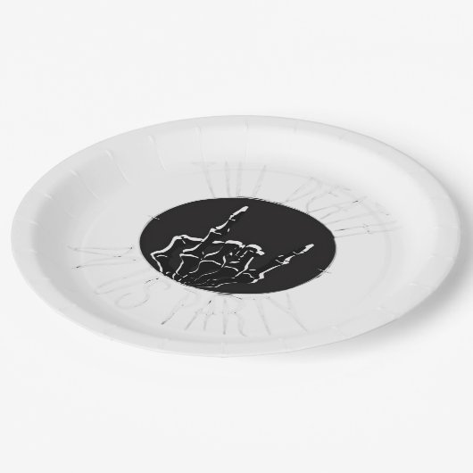 Bis zum Tod tun uns Party Classic Pappteller (Schrägansicht)