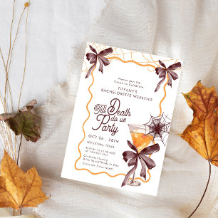 Bis zum Tod tun uns Party Cocktail Bachelorette Einladung