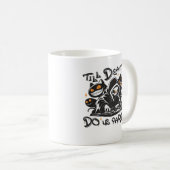 Bis zum Tod tun uns Party - DJ Grim Sensenmann und Kaffeetasse (VorderseiteRechts)