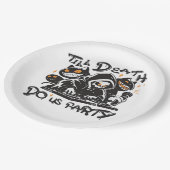 Bis zum Tod tun uns Party - DJ Grim Sensenmann und Pappteller (Schrägansicht)