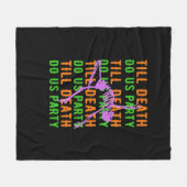 Bis zum Tod tun uns Party Funny Halloween Verlobun Fleecedecke (Vorderseite (Horizontal))