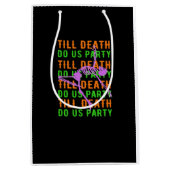 Bis zum Tod tun uns Party Funny Halloween Verlobun Mittlere Geschenktüte (Vorderseite)