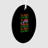 Bis zum Tod tun uns Party Funny Halloween Verlobun Ornament (Vorderseite)