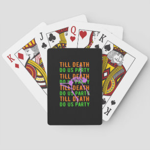 Bis zum Tod tun uns Party Funny Halloween Verlobun Spielkarten