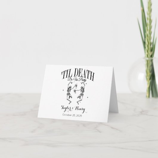 Bis zum Tod tun uns Party gekleckte Hochzeitseinla Einladung (Vorderseite)