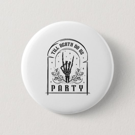 Bis zum Tod tun uns Party Geschenke Retro Bachelor Button (Vorderseite)