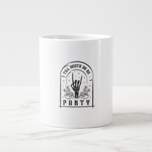Bis zum Tod tun uns Party Geschenke Retro Bachelor Jumbo-Tasse (Vorderseite)