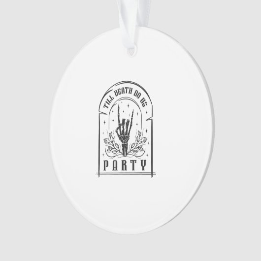 Bis zum Tod tun uns Party Geschenke Retro Bachelor Ornament (Vorderseite)