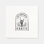 Bis zum Tod tun uns Party Geschenke Retro Bachelor Serviette (Vorderseite)