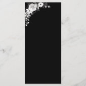 Bis zum Tod tun uns Party Gothic Floral Black Wedd Menükarte (Rückseite)