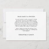 Bis zum Tod tun uns Party Gothic Halloween Hochzei Dankeskarte (Rückseite)