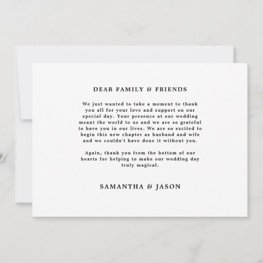 Bis zum Tod tun uns Party Gothic Halloween Hochzei Dankeskarte (Rückseite)