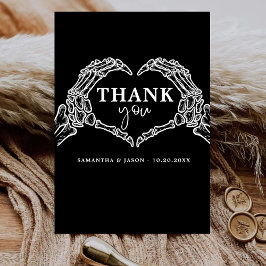 Bis zum Tod tun uns Party Gothic Halloween Hochzei Dankeskarte