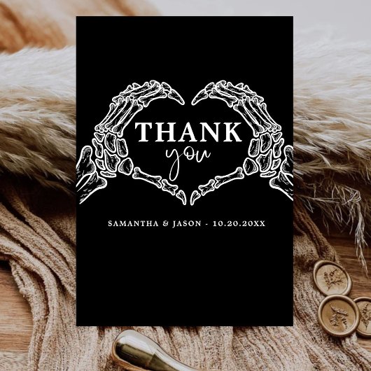 Bis zum Tod tun uns Party Gothic Halloween Hochzei Dankeskarte