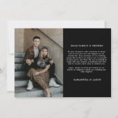 Bis zum Tod tun uns Party Gotische Hochzeitsfeier Dankeskarte (Rückseite)