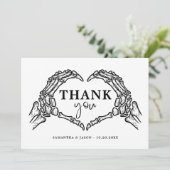 Bis zum Tod tun uns Party Gotische Hochzeitsfeier  Dankeskarte (Stehend Vorderseite)