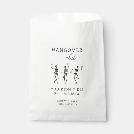 Bis zum Tod tun uns Party Hangover Kit Geschenktütchen (Vorderseite)