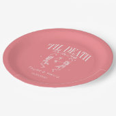 Bis zum Tod tun uns Party maßgeschneiderte Hochzei Pappteller (Schrägansicht)