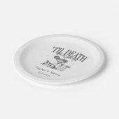 Bis zum Tod tun uns Party maßgeschneiderte Hochzei Pappteller (Schrägansicht)