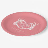 Bis zum Tod tun uns Party maßgeschneiderte Hochzei Pappteller (Schrägansicht)