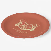 Bis zum Tod tun uns Party maßgeschneiderte Hochzei Pappteller (Schrägansicht)