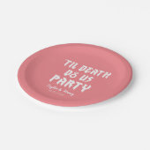 Bis zum Tod tun uns Party maßgeschneiderte Hochzei Pappteller (Schrägansicht)