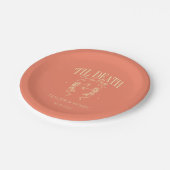 Bis zum Tod tun uns Party maßgeschneiderte Hochzei Pappteller (Schrägansicht)