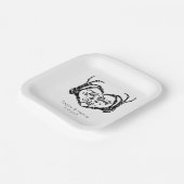 Bis zum Tod tun uns Party maßgeschneiderte Hochzei Pappteller (Gewinkelt)