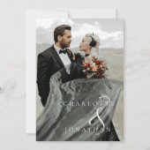 Bis zum Tod tun uns Party Minimal moderne Hochzeit Einladung (Rückseite)