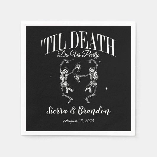 Bis zum Tod tun uns Party Personalisiert Hochzeit  Serviette (Vorderseite)