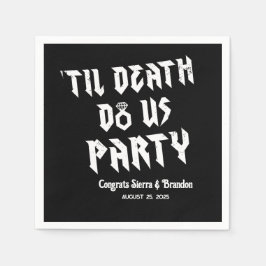 Bis zum Tod tun uns Party Personalisiert Hochzeit  Serviette