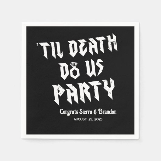 Bis zum Tod tun uns Party Personalisiert Hochzeit  Serviette (Vorderseite)