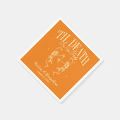 Bis zum Tod tun uns Party Personalisiert Hochzeit  Serviette (Ecke)