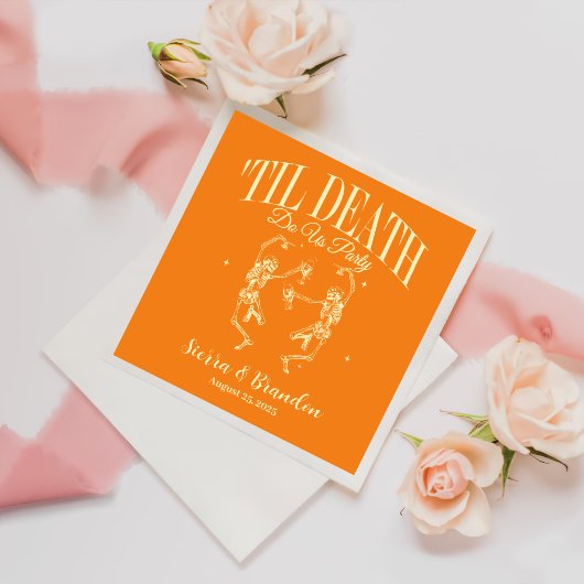 Bis zum Tod tun uns Party Personalisiert Hochzeit Serviette