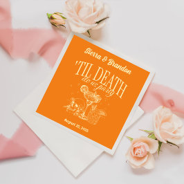 Bis zum Tod tun uns Party Personalisiert Hochzeit Serviette