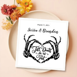 Bis zum Tod tun uns Party Personalisiert Hochzeit Serviette