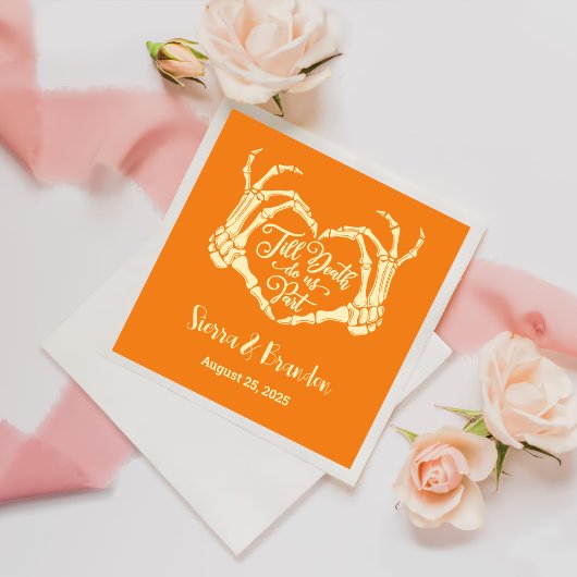 Bis zum Tod tun uns Party Personalisiert Hochzeit Serviette