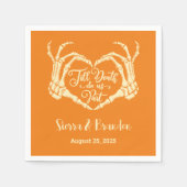 Bis zum Tod tun uns Party Personalisiert Hochzeit Serviette (Vorderseite)