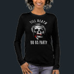 Bis zum Tod tun uns Party Schädel Junggeselinnen-A Tri-Blend Shirt<br><div class="desc">Egal ob Sie beängstigende Skelette oder etwas dazwischen Liebe geben, dieser Schädel mit Rotlippenstift-Gag ist bereit, Ihren Stil-Lautstärke zu erhöhen. Stehlen Sie die Show in diesem Lippenstift liebende Schädel-Design, um sicher, einen Rockin-Akzent zu Ihrem Junggeselinnen-Abschied mit Ihren Bestien das ganze Wochenende lang. Fügen Sie den Namen der zukünftigen Braut, Datum...</div>