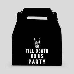 Bis zum Tod tun uns Party Schwarzes Skelett Party  Geschenkschachtel