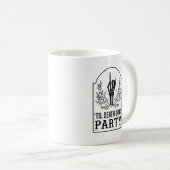 Bis zum Tod tun uns Party Skelett Hand Gothic Bach Kaffeetasse (VorderseiteRechts)
