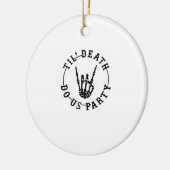 Bis zum Tod tun uns Party Skelett Hand Gothic Bach Keramik Ornament (Links)