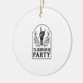 Bis zum Tod tun uns Party Skelett Hand Gothic Bach Keramik Ornament (Links)