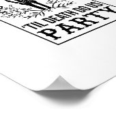 Bis zum Tod tun uns Party Skelett Hand Gothic Bach Poster (Ecke)