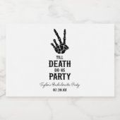 Bis zum Tod tun uns Party Skelett Junggeselinnen-A Alkoholflaschenetikett (Einzelnes Label)