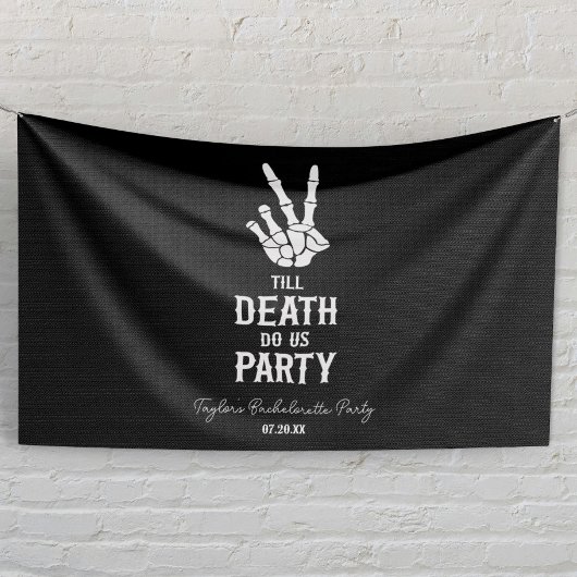 Bis zum Tod tun uns Party Skelett Junggeselinnen-A Banner