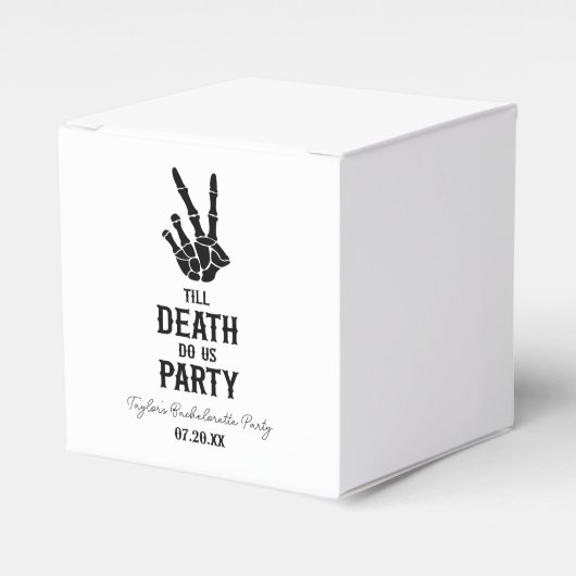 Bis zum Tod tun uns Party Skelett Junggeselinnen-A Geschenkschachtel (Vorderseite)