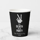 Bis zum Tod tun uns Party Skelett Junggeselinnen-A Pappbecher (Vorderseite)
